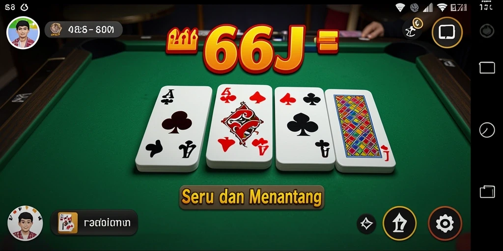 Tampilan gameplay domino yang menarik dan seru di 666J.