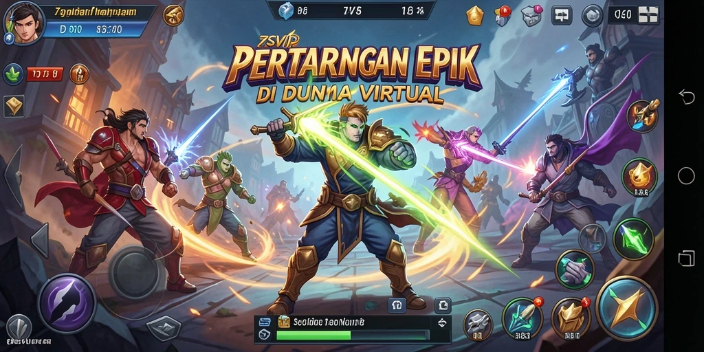 Tampilan gameplay Fighting yang memukau dan penuh aksi.