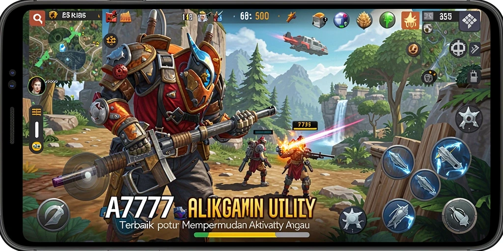 Tampilan utama A7777 dengan fitur Utility yang memudahkan penggunanya.