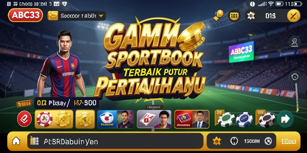 Screenshot ABC33 menampilkan gameplay sportsbook yang menarik dan interaktif.