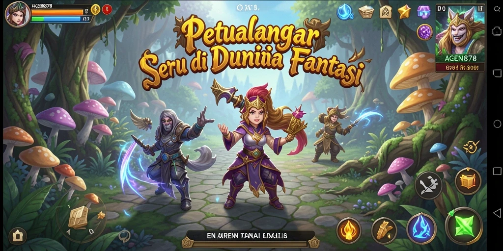 Gameplay seru di dunia fantasi penuh tantangan.