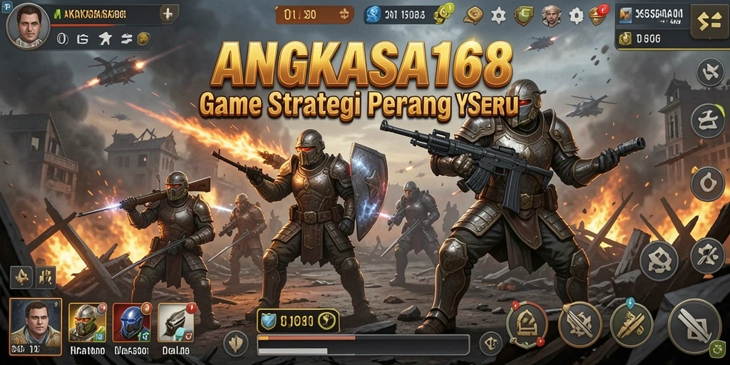 Tangkapan layar gameplay yang menampilkan strategi dan pertempuran