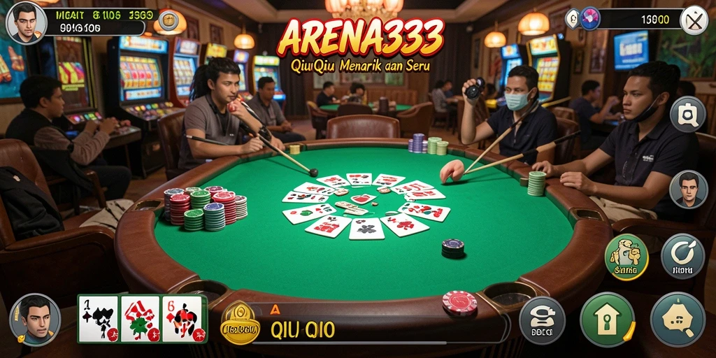 Tampilan gameplay QiuQiu yang mendebarkan dan penuh strategi.