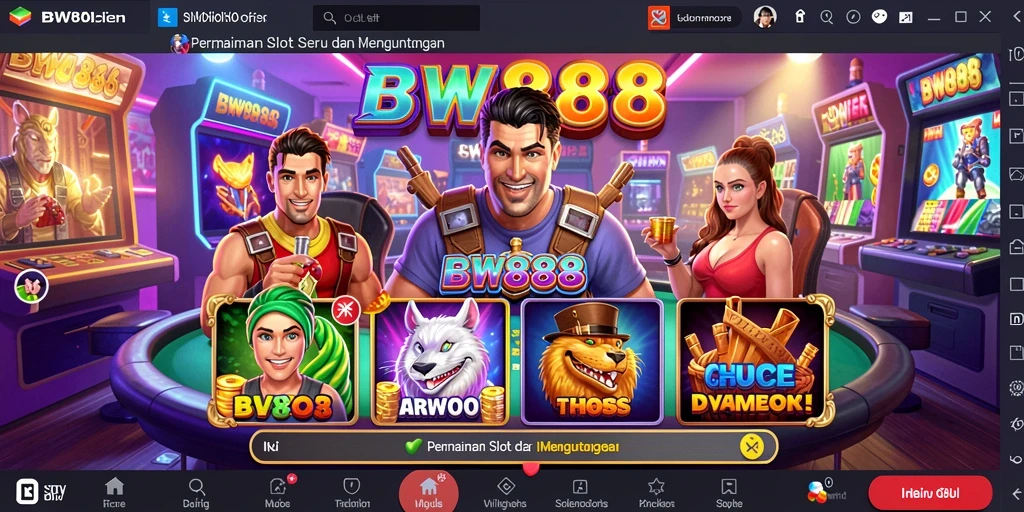 Screenshot BW888 yang menunjukkan kegembiraan bermain slot.