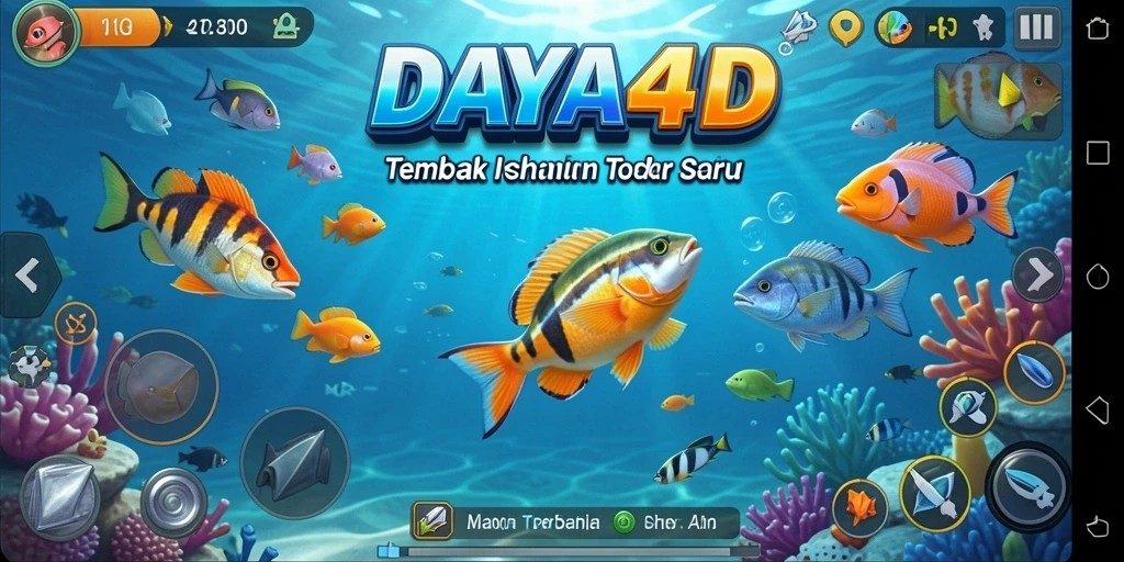 Tampilan gameplay seru menembak ikan di DAYA4D.