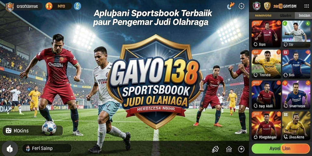 Tampilan utama aplikasi GAYO138 dengan berbagai pilihan taruhan olahraga.