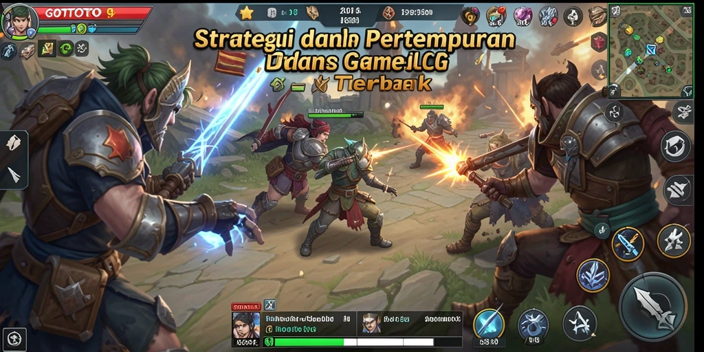 Screenshot dari gameplay GOTOTO menunjukkan pertempuran strategis yang mendebarkan.