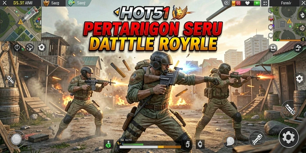 Gameplay seru HOT51 dalam pertempuran Battle Royale yang menegangkan.