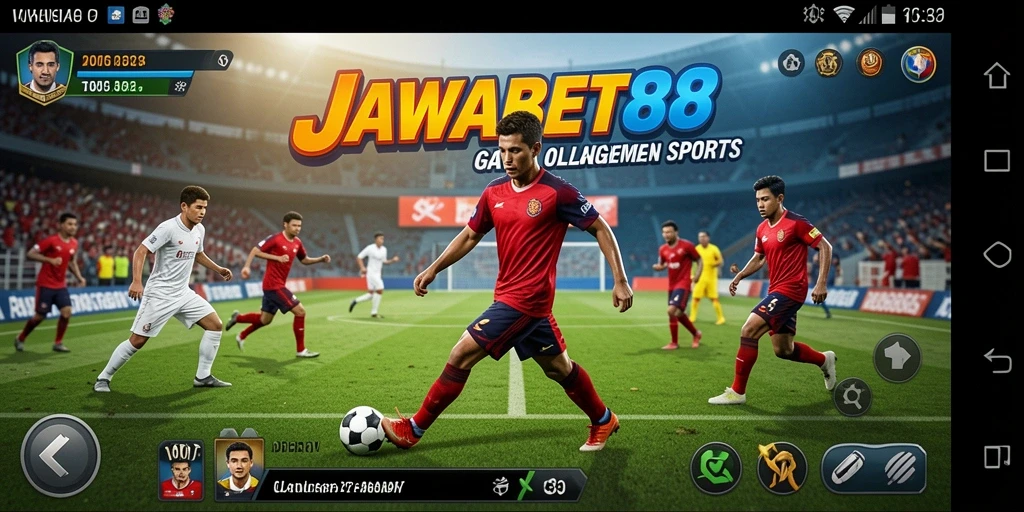 Screenshot gameplay JAWABET88 menampilkan aksi olahraga yang mendebarkan.