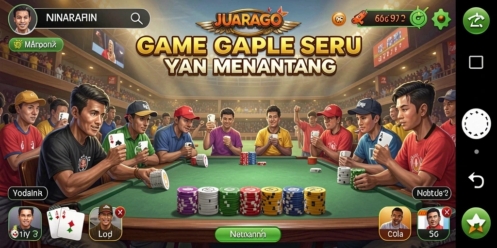 Tampilan gameplay seru dan interaktif di JUARAGO.