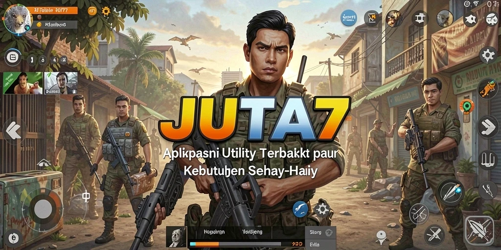 Tampilan utama aplikasi JUTA7 dengan fitur-fitur Utility.