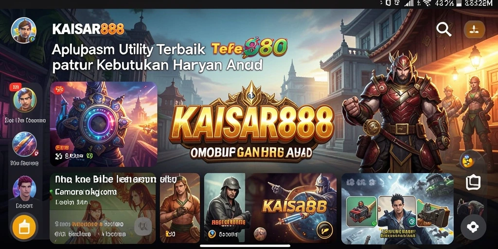 Tampilan utama KAISAR888 menunjukkan berbagai alat Utility.