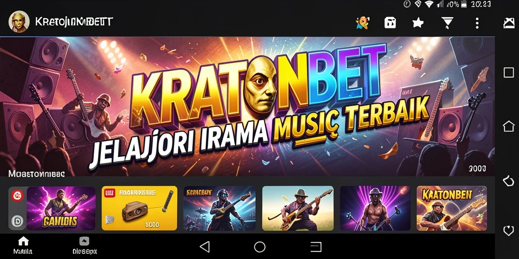 Tampilan gameplay KRATONBET dengan berbagai genre musik