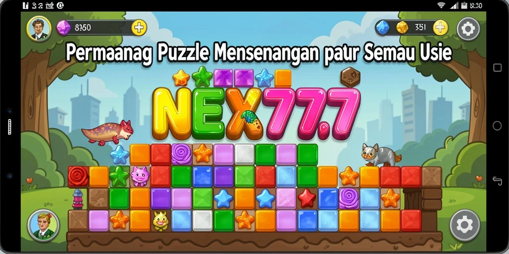 Tampilan permainan NEX777 dengan berbagai teka-teki yang menantang.