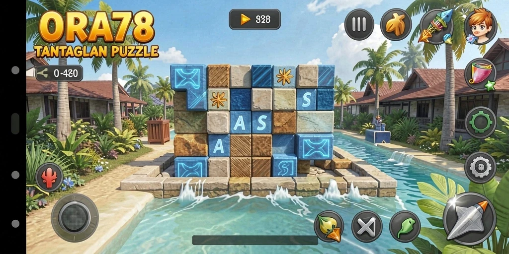 Tampilan gameplay ORA78 yang menarik dan menantang.