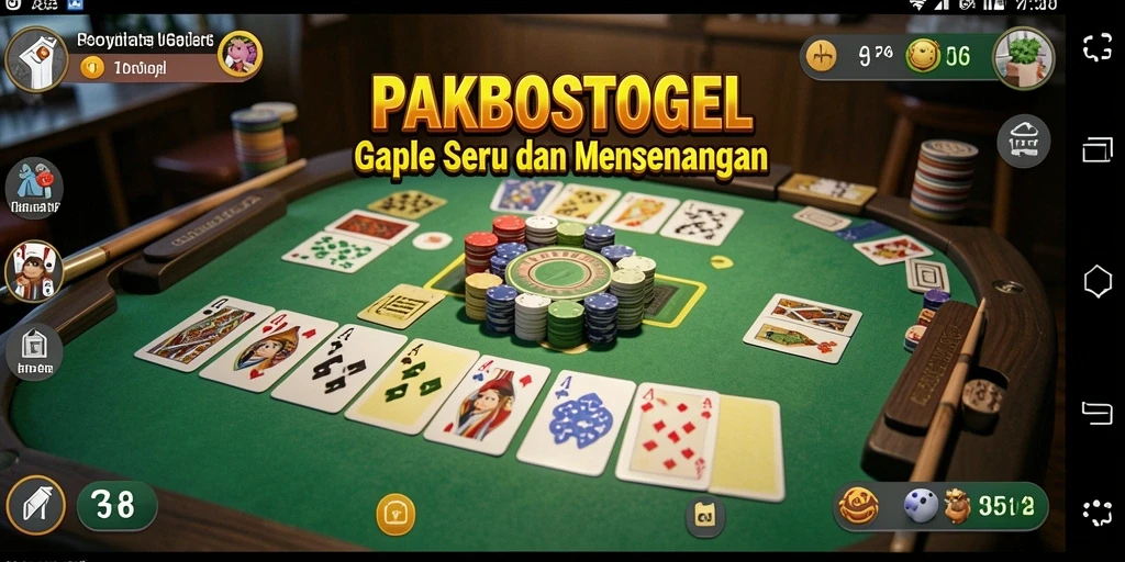 Tampilan menarik dari gameplay Gaple di PAKBOSTOGEL.