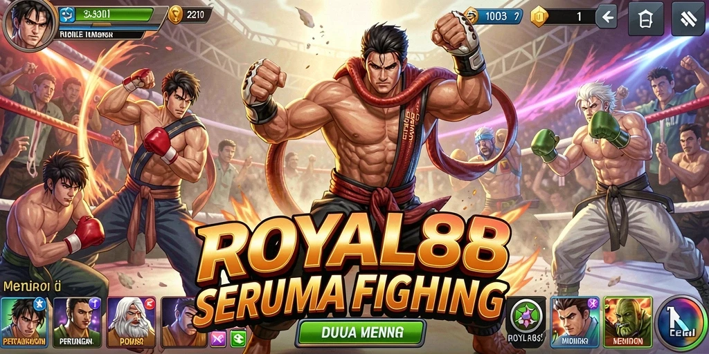 Gameplay ROYAL88 menampilkan pertarungan yang mengesankan dan karakter yang beragam.