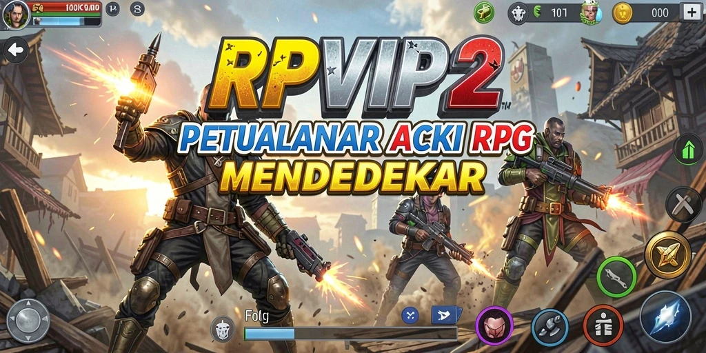 Tampilan gameplay mendebarkan dalam dunia fantasi RPVIP2.