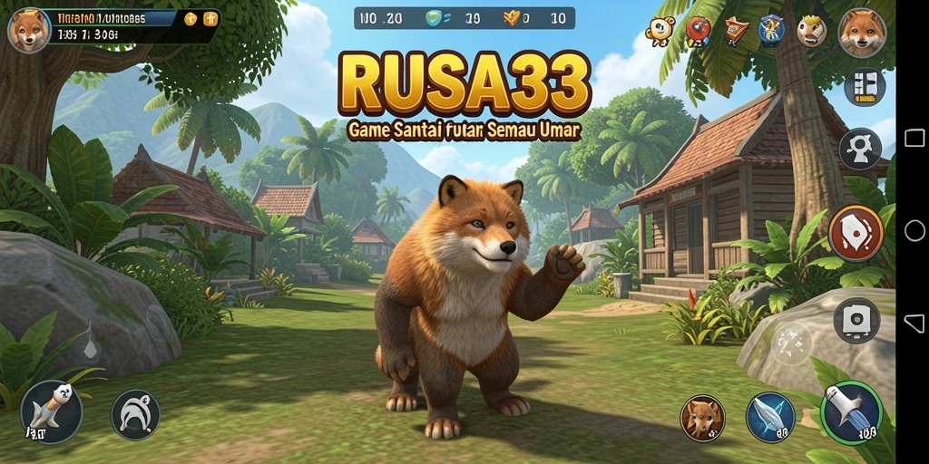 Screenshot utama RUSA33 menampilkan gameplay yang menyenangkan dan interaktif.