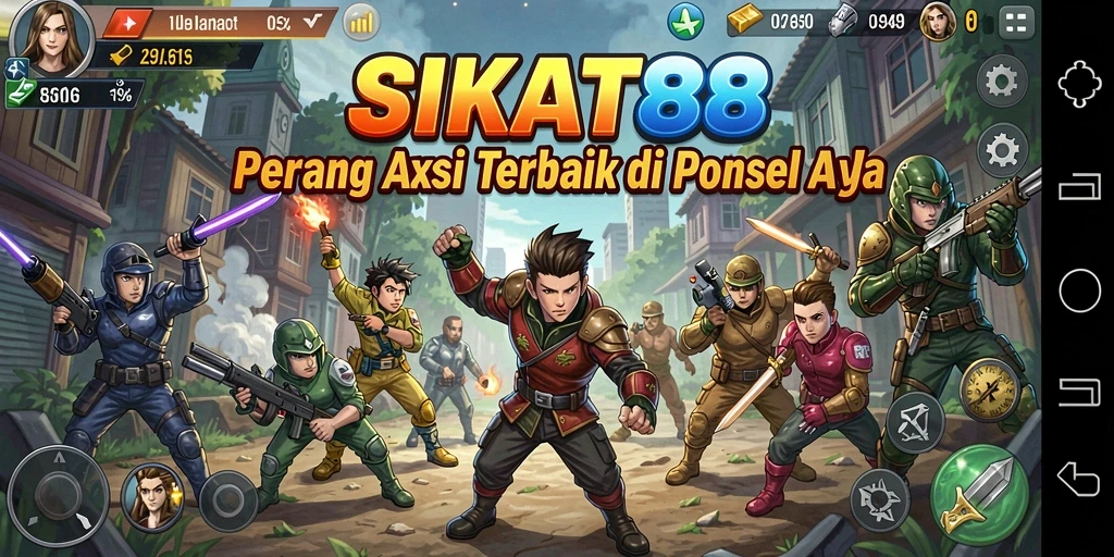 Tampilan aksi yang mendebarkan dalam gameplay SIKAT88.