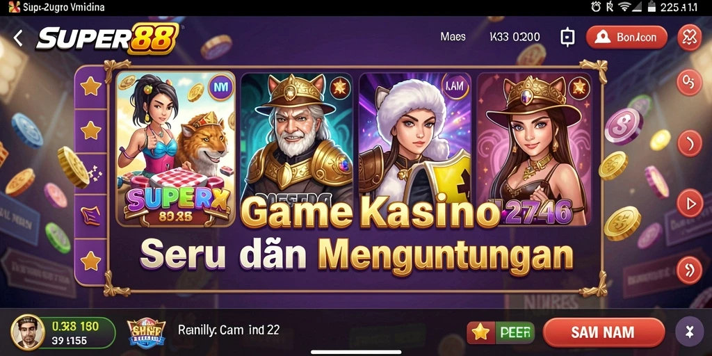 Tampilan gameplay SUPER88 yang menegangkan dan mengasyikkan.