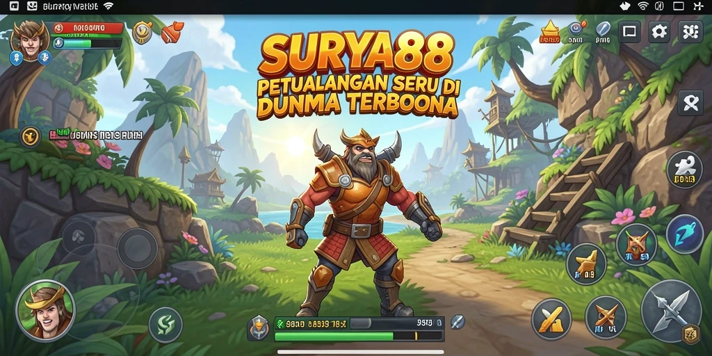 Screenshot gameplay menunjukkan petualangan seru dalam dunia terbuka SURYA88.