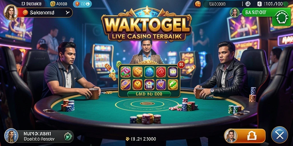 Tampilan gameplay Live Casino yang mendebarkan di WAKTOGEL.
