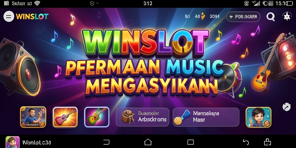 Tampilan permainan WINSLOT menampilkan antarmuka musik yang menarik.
